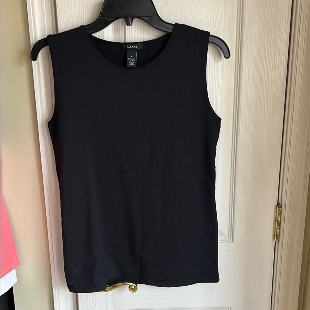 Alfani Black Fitted Sleeveless Camisole Top Size M